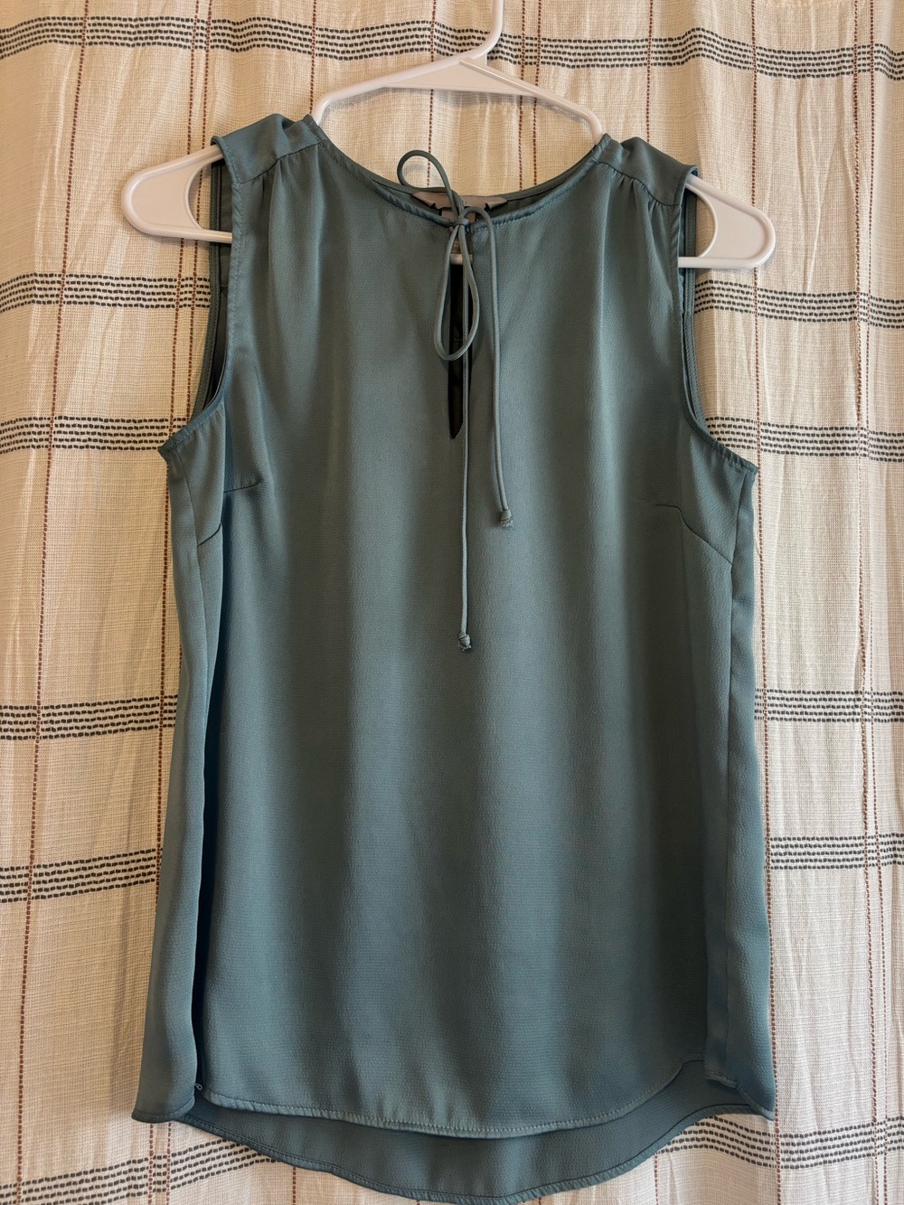 Sleeveless Tie-Front Blouse - Sage Green